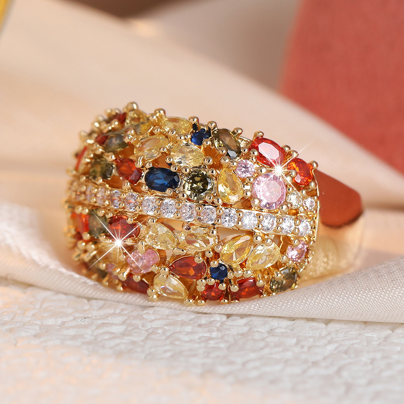 Bohemian Wide Vine Plated Branch & Vines Ring, Statement